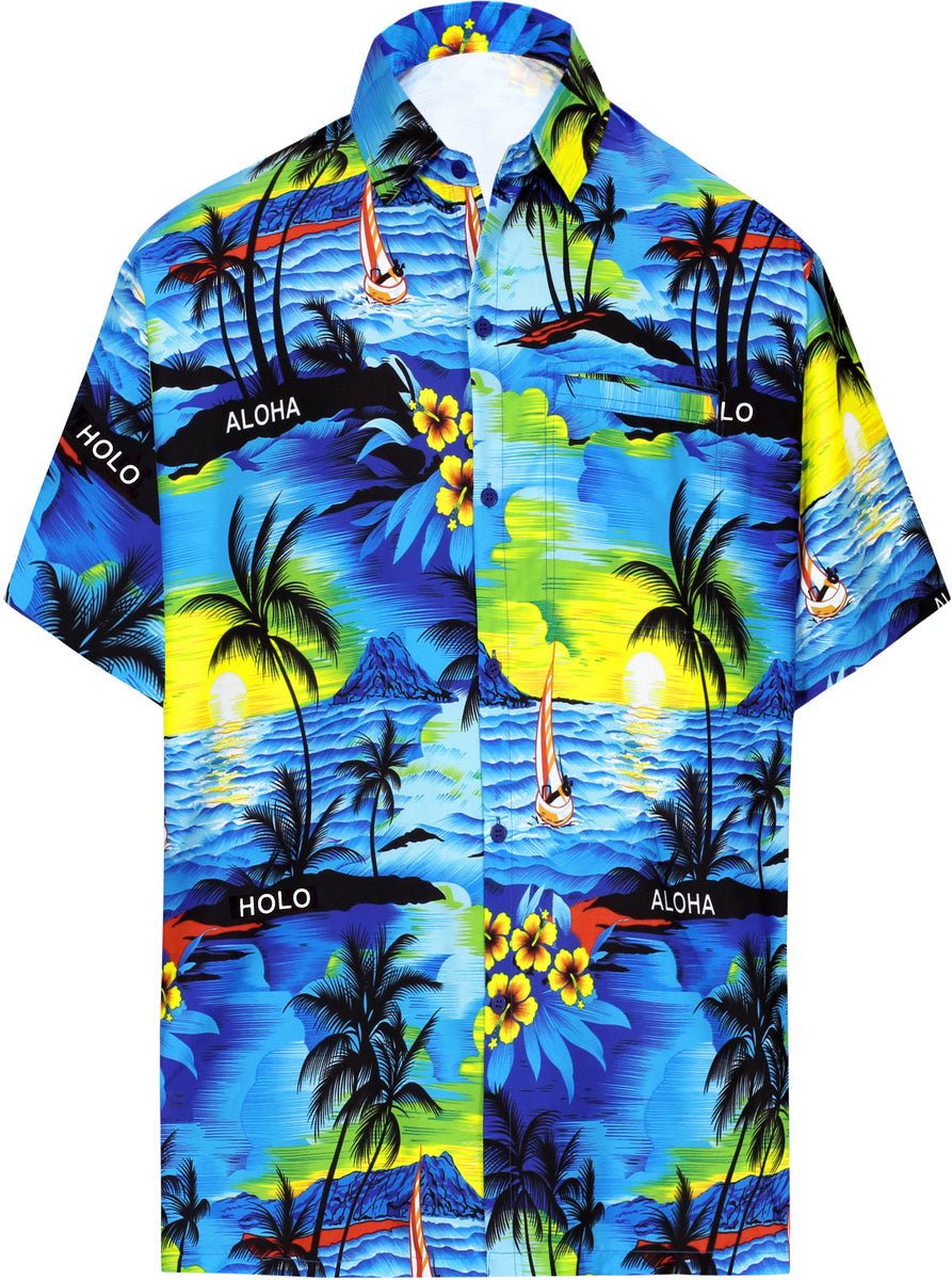 Pbawab Men's Casual Beach Hawaiian T-Shirt Summer Cotton Linen Solid Baggy  Tee Tops Resort Vacation Fishing Aloha Shirts Blue : : Clothing,  Shoes & Accessories