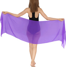 Load image into Gallery viewer, Violet Solid Sheer Short Elegant And Lightweight Beach Wrap Sarong