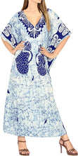 Load image into Gallery viewer, LA LEELA Cotton Batik Women&#39;s Kaftan Nightgown