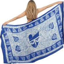 Load image into Gallery viewer, La Leela Rayon Batik Face Mask Bikini  Beach Wrap Sarong