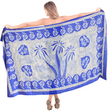 Load image into Gallery viewer, La Leela Rayon Batik Palm Tree Bikini Beach Wrap Sarong