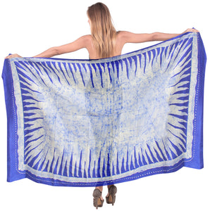 La Leela Rayon Batik Leaf Bikini  Beach Wrap Sarong