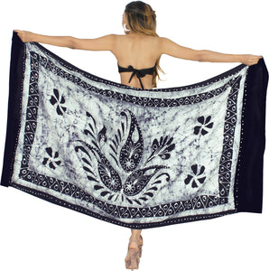 La Leela Rayon Batik Paisley Bikini  Beach Wrap Sarong