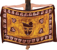 Load image into Gallery viewer, La Leela Rayon Batik Face Mask Bikini  Beach Wrap Sarong