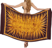 Load image into Gallery viewer, La Leela Rayon Batik Leaf Bikini  Beach Wrap Sarong