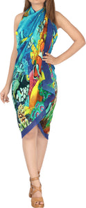 Ocean Harmony Under Water Fishes  Sheer Beach Wrap For Women