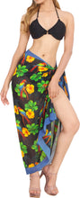 Cargar imagen en el visor de la galería, Allover Tropical Parrots And Flower Sheer Beach Wrap For Women