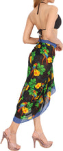 Cargar imagen en el visor de la galería, Allover Tropical Parrots And Flower Sheer Beach Wrap For Women