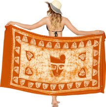 Load image into Gallery viewer, La Leela Rayon Batik Face Mask Bikini  Beach Wrap Sarong