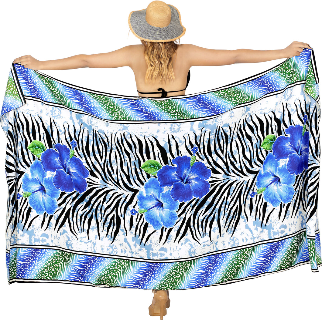 LA LEELA Soft Light Scarf Dress Bikini Wrap Sarong Printed 88