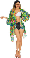 Load image into Gallery viewer, Sheer Cardigan Open Front Kimon Beach Coverup Blue 917446