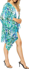 Load image into Gallery viewer, Sheer Cardigan Open Front Kimon Beach Coverup Blue 917087