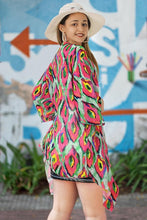 Load image into Gallery viewer, Sheer Cardigan Open Front Kimon Beach Coverup Emarald Green 918885