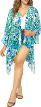 Load image into Gallery viewer, Sheer Cardigan Open Front Kimon Beach Coverup Blue 917087