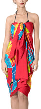 Load image into Gallery viewer, Blossom in Paradise Hand-Painted Tropical Floral Beach Wrap For Women