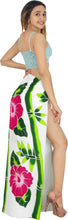 Load image into Gallery viewer, Embrace Handcrafted Elegance Hibiscus Hand-Painted Rayon Beach Wrap For Women