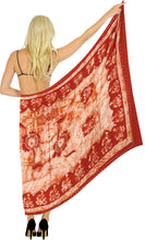 Load image into Gallery viewer, La Leela Rayon Batik Flower Bikini  Beach Wrap Sarong