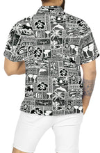 Load image into Gallery viewer, LA LEELA Men&#39;s Hawaiian Shirt Beach Summer Floral Turtle Prints Black