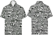 Load image into Gallery viewer, LA LEELA Men&#39;s Hawaiian Shirt Beach Summer Floral Turtle Prints Black