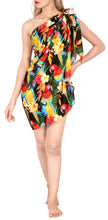 Load image into Gallery viewer, Multicolor Non-Sheer Parrot, Leaves and Flower Print Beach Wrap For Women