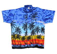 Load image into Gallery viewer, Hawaiian Shirt Palm Trees Sunset