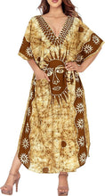 Load image into Gallery viewer, LA LEELA Cotton Batik Women&#39;s Kaftan Nightgown