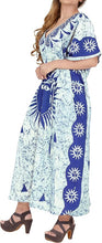 Load image into Gallery viewer, LA LEELA Cotton Batik Women&#39;s Kaftan Nightgown