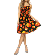 Load image into Gallery viewer, LA LEELA Women&#39;s Strapless Tube Top Mini Evening Dress One Size S to XL Tangerine, Halloween Pumpkin