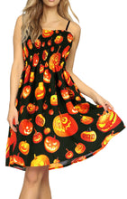 Load image into Gallery viewer, LA LEELA Women&#39;s Strapless Tube Top Mini Evening Dress One Size S to XL Tangerine, Halloween Pumpkin