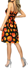 Load image into Gallery viewer, LA LEELA Women&#39;s Strapless Tube Top Mini Evening Dress One Size S to XL Tangerine, Halloween Pumpkin