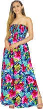 Cargar imagen en el visor de la galería, Multicolor Allover Flower Printed Long Tube Dress For Women