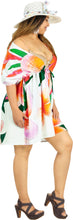 Cargar imagen en el visor de la galería, Elegant White Non-Sheer Floral Print V-Neck Beach Cover up For Women