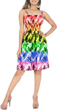 Load image into Gallery viewer, Vibrant Harmony Multi Color Allover Printed Short Tube Dress For Women