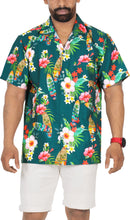 Load image into Gallery viewer, Allover Blue Floral and Surf Boards Printed Hawaiian Beach Shirt For Men