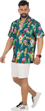 Load image into Gallery viewer, Allover Blue Floral and Surf Boards Printed Hawaiian Beach Shirt For Men