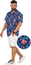 Load image into Gallery viewer, Multicolor Allover Leaves Printed Hawaiian Beach Shirt For Men