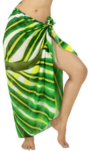 Load image into Gallery viewer, Green Sheer Tropical Laef Print Beach Wrap For Women