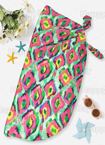 Multicolor Sheer Artistic Print Beach Wrap For Women