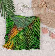 Cargar imagen en el visor de la galería, Island Elegance Sheer Allover Palm Tree Printed Kimono Shrug Jacket Cover up