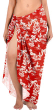 Cargar imagen en el visor de la galería, Non-Sheer Palm Tree, Hibiscus Flower and Sunset View Beach Wrap For Women