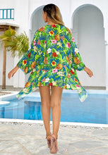 Load image into Gallery viewer, Sheer Cardigan Open Front Kimon Beach Coverup Blue 917446