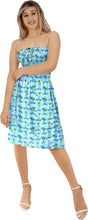 Load image into Gallery viewer, Allover Mini Palm Tree Printed Short Tube Dress For Women