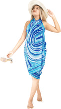 Load image into Gallery viewer, Ocean-Inspired Elegance BlueSheer Abstract Printed Beach Wrap For Women