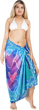 Load image into Gallery viewer, Dive into Coastal Elegance Sea Green Sheer Abstract Printed Beach Wrap For Women