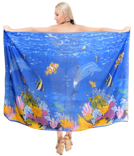 LA LEELA Women's Swimsuit Cover Up Beach Sarong Wrap Skirt 72