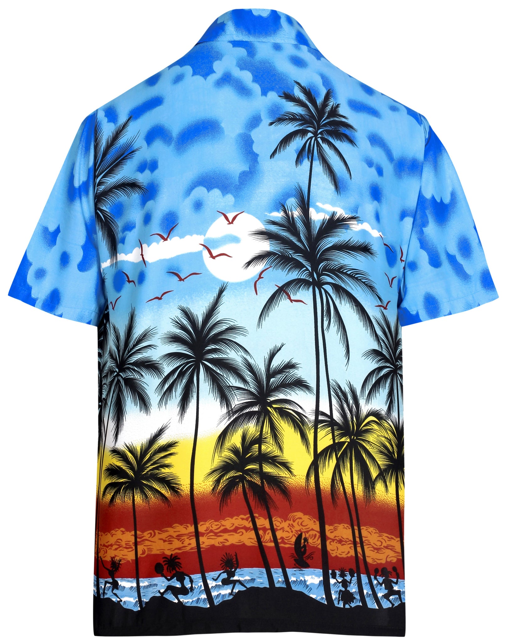 LA LEELA Men's Casual fit Beach hawaiian Shirt Aloha Tropical Beach ...