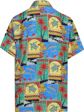 Load image into Gallery viewer, la-leela-shirt-casual-button-down-short-sleeve-beach-shirt-men-aloha-pocket-Shirt-Green_W274