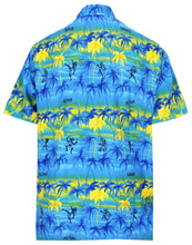 Load image into Gallery viewer, la-leela-shirt-casual-button-down-short-sleeve-beach-shirt-men-aloha-pocket-Shirt-Blue_W44