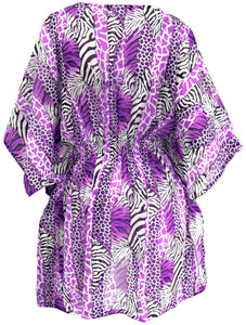 LA LEELA Night Dress Women Short Nightgowns Sleeping Ts Comfy Nightwear US 8-14 Purple_F994