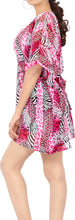Load image into Gallery viewer, LA LEELA Women&#39;s Cute V-Necks Short Sleeve Casual Tunic Dress for Summer US 10-14 Pink_E992